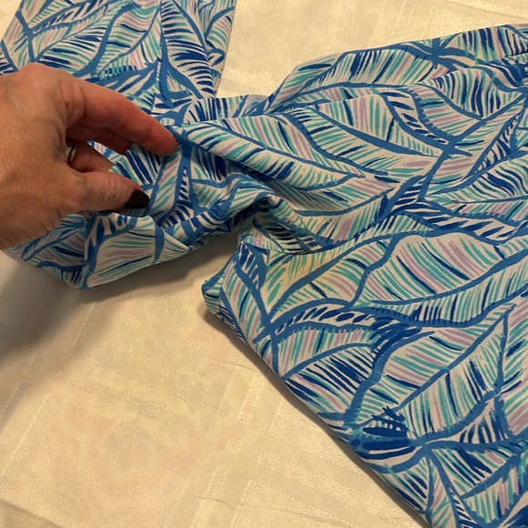 Lilly Pulitzer 100% Silk Elsa Top Let's Mango M GUC - Picture 8 of 9